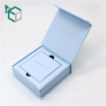 emballage magnétique de bijoux de boîte d&#39;anneau de fermeture de couleur bleue avec le petit couvercle d&#39;insertion de boîte